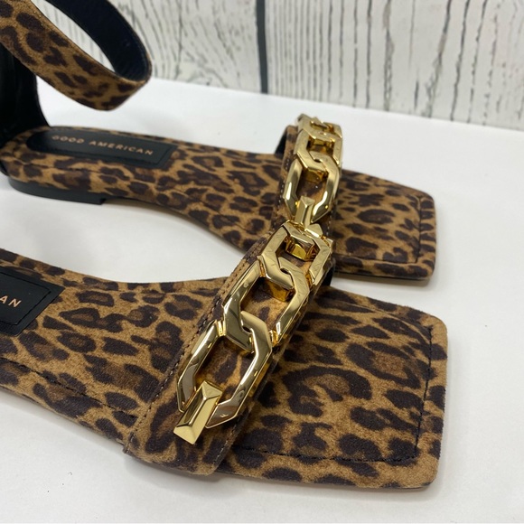 Good American Ankle Strap Leopard Sandals size 7 - Picture 4 of 11